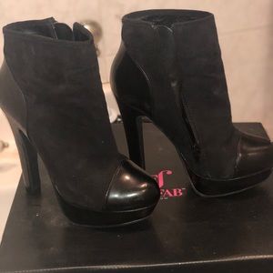 Black high heel boot